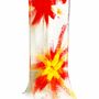 Vases - Vase à base transparente, motif étoile rouge-orange au format 14x36 cm - CARNEOL GLASS