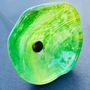 Floral decoration - Calabel flower in yellow-light green - CARNEOL GLASS