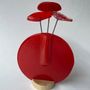 Vases - Round vase set, red colour 13 cm - CARNEOL GLASS