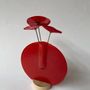Vases - Round vase set, red colour 13 cm - CARNEOL GLASS