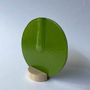 Vases - Round vase in apple green color 13 cm - CARNEOL GLASS