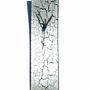 Clocks - Crackled silver wall clock 10x41 cm - CARNEOL GLASS