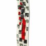Clocks - Dotti white-black wall clock 10x41 cm - CARNEOL GLASS