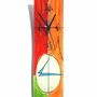 Horloges - Horloge murale Geometry rouge-vert 10x41 cm - CARNEOL GLASS