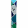 Clocks - Patchwork Dark Blue-Silver Wall clock 10x70 cm - CARNEOL GLASS