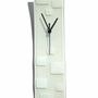 Horloges - Horloge murale blanche et blanche tachetée 10x41 cm - CARNEOL GLASS