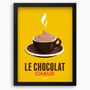 Affiches - Affiche encadrée Le Chocolat Chaud : Jaune - COSYNÉVÉ - MOUNTAIN POSTERS