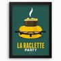 Affiches - Affiche encadrée La Raclette : Verte - COSYNÉVÉ - MOUNTAIN POSTERS