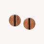Jewelry - Bayong wood round post earrings - Cannelle - NATURE BIJOUX