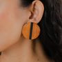 Jewelry - Bayong wood round post earrings - Cannelle - NATURE BIJOUX