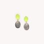 Jewelry - Post earring with black lip dangle - Combava - NATURE BIJOUX