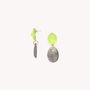 Jewelry - Post earring with black lip dangle - Combava - NATURE BIJOUX