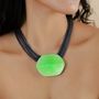 Jewelry - Lime green pendant necklace - Combava - NATURE BIJOUX