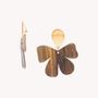 Jewelry - Big clip earrings wood flower - Fioria - NATURE BIJOUX