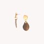 Bijoux - Boucles d'oreilles poussoir pétale bois de roblès - Fioria - NATURE BIJOUX
