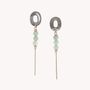 Jewelry - Post earrings with chain dangle - Fluorite - NATURE BIJOUX