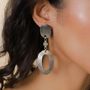 Jewelry - Post earrings with ring dangle - Fluorite - NATURE BIJOUX