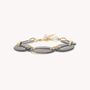 Jewelry - Adjustable bracelet with 5 black lip ring - Fluorite - NATURE BIJOUX