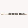Jewelry - Adjustable bracelet with 5 black lip ring - Fluorite - NATURE BIJOUX