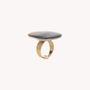 Jewelry - Adjustable black lip ring - Fluorite - NATURE BIJOUX