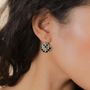 Jewelry - Round french hook earrings - Madam Bogolan - NATURE BIJOUX
