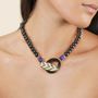 Jewelry - Short necklace with front lock - Madam Bogolan - NATURE BIJOUX