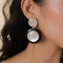 Jewelry - XL clip earrings 2 discs - Saint Honore - NATURE BIJOUX