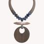 Bijoux - Collier plastron pendantif ébène gris - Skala - NATURE BIJOUX