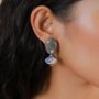 Bijoux - Boucles d'oreilles poussoir top oval - Skala - NATURE BIJOUX