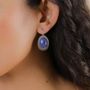 Bijoux - Boucles d'oreilles dormeuses ovales - Skala - NATURE BIJOUX