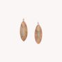 Bijoux - Boucles d'oreilles dormeuses nacre brune facettée - Skala - NATURE BIJOUX