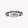 Bijoux - Bracelet extensible nacre brune facettée - Skala - NATURE BIJOUX