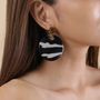 Bijoux - Boucles d'oreilles poussoir gitanes rondes - Zebra - NATURE BIJOUX