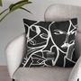 Tissus pour extérieurs - Coussin d'extérieur Black Elongi 60 x 60 - Design by BRASS - ARTDECORIS