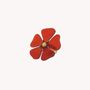 Bijoux - Bague ajustable grand fleur rouge - Son Jardin - NATURE BIJOUX