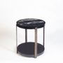 Other tables - Ida Side Table Sand-brushed Oak and Nero Marquina Top - DUISTT