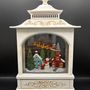 Other Christmas decorations - White Antique LED Snow Globe Lantern – Santa’s Village - BLUE STAR B.V.
