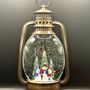 Other Christmas decorations - Christmas LED Bronze Lantern – Snowman Family in Forest, Music - BLUE STAR B.V.