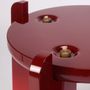 Other tables - Ipanema Side Table in Red Lacquered Wood and Brass Details - DUISTT