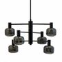 Ceiling lights - Arp 6-bulb chandelier black/smoke - DYBERG LARSEN