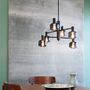 Ceiling lights - Arp 6-bulb chandelier black/smoke - DYBERG LARSEN