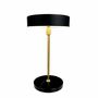 Lampes de table - Lampe de table LED rechargeable MOONLIGHT noire, laiton, marbre - DYBERG LARSEN
