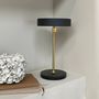 Lampes de table - Lampe de table LED rechargeable MOONLIGHT noire, laiton, marbre - DYBERG LARSEN