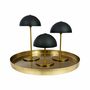 Table lamps - ALONG LED Mini Table Lamp black/brass 3 pcs with tray - DYBERG LARSEN