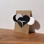 Autres décorations murales - COEUR Carte-objet OISO® - Avec CADRE - Kraft - OISO