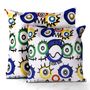 Fabric cushions - Ojitos decorative pillow 60 x 60 - Design by Juan de Lascurain - ARTDECORIS
