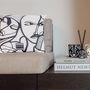 Fabric cushions - White Elongi Decorative Pillow 60 x 60 - Design by BRASS - ARTDECORIS