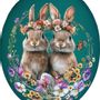 Cadeaux - œufs de Pâques 15 cm FLORAL COUTURE - NESTLER GMBH FEINKARTONAGEN