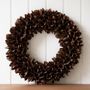 Objets de décoration - Dark Brown Wooden Wreath - WE LOVE SEASONS