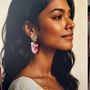 Jewelry - JANELLE raspberry shell earrings - LES TRÉSORS DE CIA
